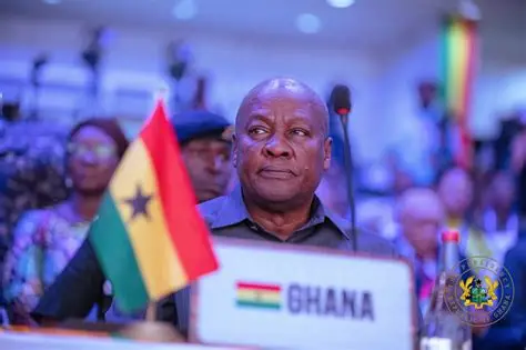 President John Mahama addressing TICAD 9 in Yokohama on African youth fintech innovation.