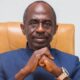 NDC Chairman Johnson Asiedu Nketiah speaking during a Channel One TV interview, addressing concerns about alleged attempts to remove Chief Justice Gertrude Torkornoo from office.
