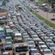Heavy traffic caused by private cars in Accra, Ghana