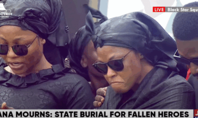 Widow of Samuel Aboagye delivering a tearful tribute at his State burial following the August 6 helicopter crash.