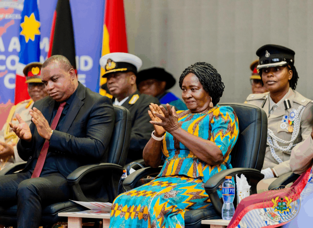 Vice President Naana Jane Opoku-Agyemang delivering keynote address at GAF Command and Staff College graduation