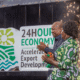 Visual representation of Ghana’s 24-Hour Economy model showing round-the-clock industries and logistics.