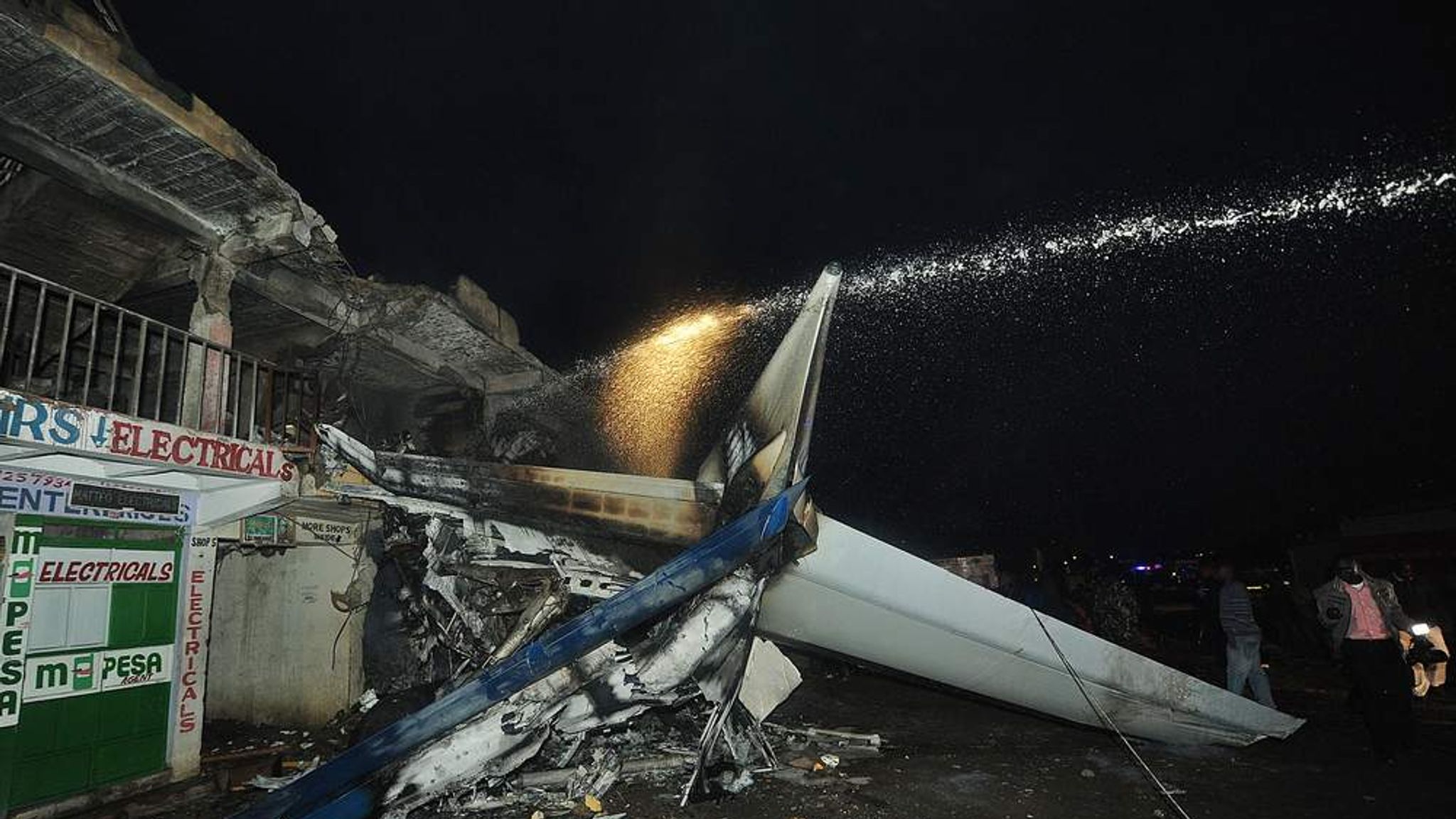 Emergency responders at Githurai crash site, Nairobi