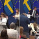 Sweden’s new health minister Elisabet Lann collapsed during a live press conference, just a day after taking office.