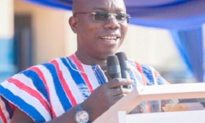 Evans Nimako addressing the media after NPP’s loss in the Akwatia by-election