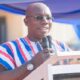 Evans Nimako addressing the media after NPP’s loss in the Akwatia by-election