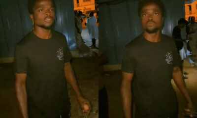 Kumasi man curses police officers at Dichemso after alleging assault and destruction of his motorbike.