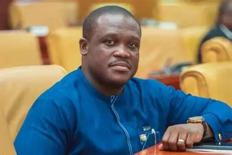 Ghana’s Communications Minister Samuel George addressing the media on the MultiChoice DStv subscription dispute.