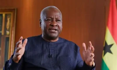 President John Mahama announcing the GH¢50m Ghana National Research Fund at Jubilee House.