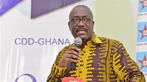 Professor H. Kwasi Prempeh speaking at CDD-Ghana forum on democracy.