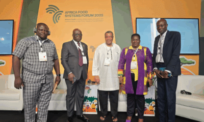 Ghana’s Agriculture Minister Eric Opoku addressing investors at the 2025 Africa Food Systems Forum in Dakar.