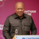 President John Mahama addressing media on galamsey and state of emergency.