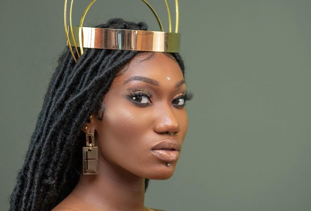 Wendy Shay during her Hitz FM interview, smiling as she reflects on her seven-year music journey.