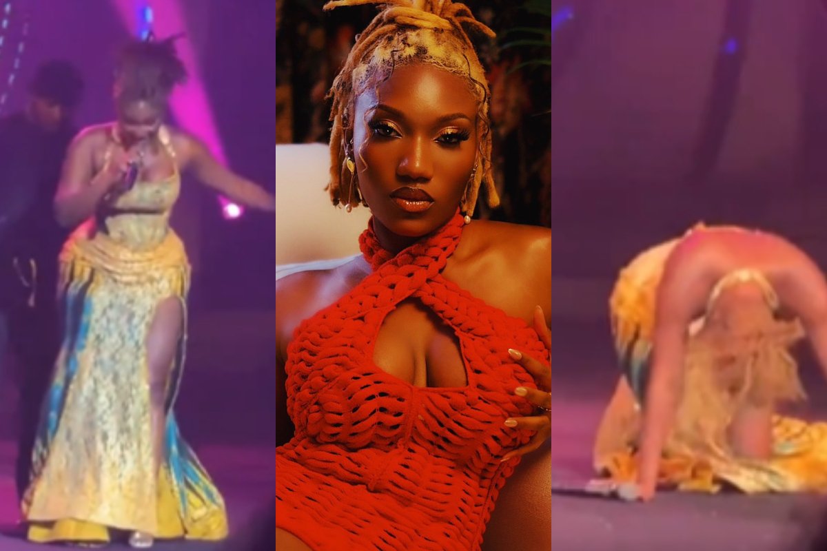 Wendy Shay falls on stage during Ghana’s Most Beautiful finale performance