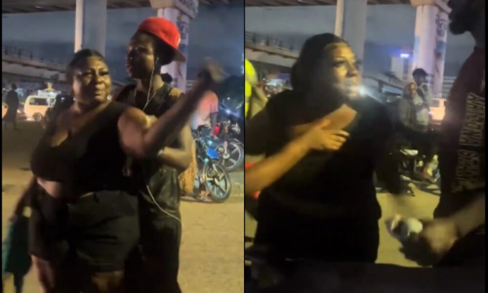 A woman angrily confronted a man who called her “Obolo tui,” a slang term describing a chubby person, sparking a street argument.