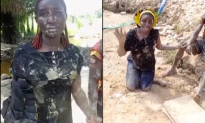 Lady pleads for mercy after arrest for illegal mining in Berekum West