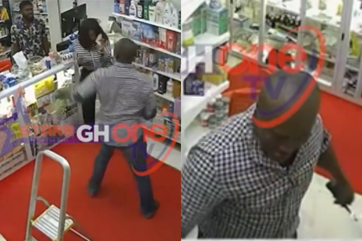 Military Police arrest soldier Williams Mensah for assaulting pharmacist and female customer at a pharmacy near Burma Camp in Accra