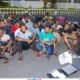 CID arrests five suspects and rescues 57 Nigerians from a human trafficking and cybercrime ring in Community 25, Accra.