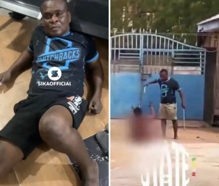 Domestic violence survivor recounting assault involving her husband at Ofankor.