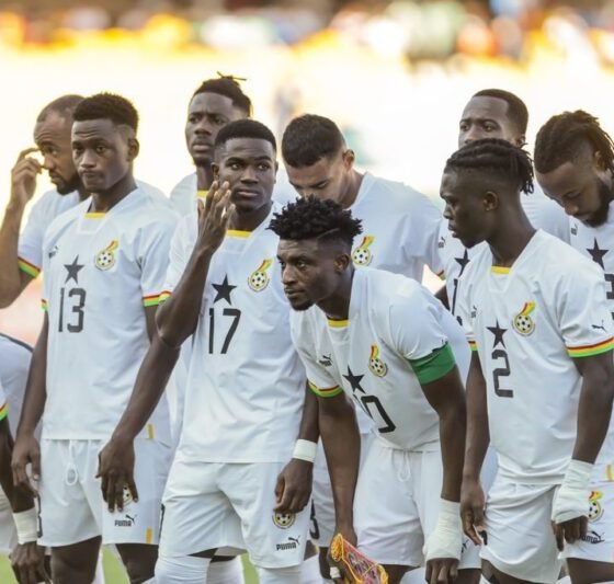 Black Stars players celebrating qualification for the 2026 FIFA World Cup