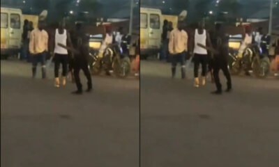 A video has emerged showing Nkawkaw musician Phada Gaza wielding a machete and confronting another person shortly before the violent clash that led to his death.