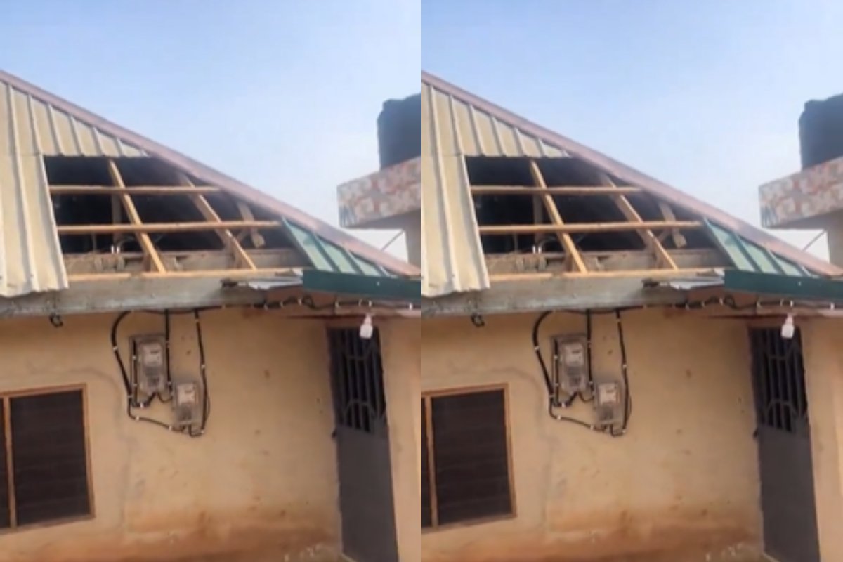 Tenant records video after landlord removes part of his roof over unpaid rent