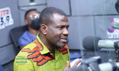 Mark Okraku Mantey speaking during a radio interview on Aluta FM.
