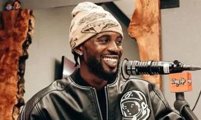 Black Sherif during his interview on Hitz FM’s Daybreak Hitz Show with Doreen Avio and Kwame Dadzie.