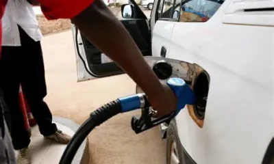 Ghanaian fuel station showing updated petrol and diesel prices