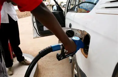 Ghanaian fuel station showing updated petrol and diesel prices