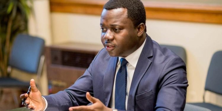 Rev. Ntim Fordjour speaking during a parliamentary engagement on defence procurement issues.