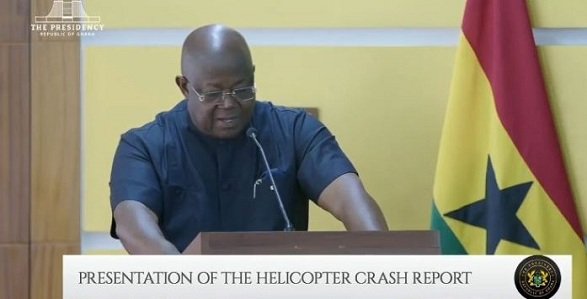 Ghana’s Ministry of Defence presents the official report on the 2025 Air Force helicopter crash at Jubilee House.