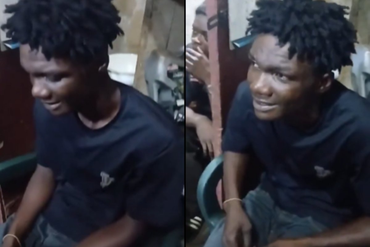 Suspected phone thief arrested at Kumasi Magazine after returning to shop.