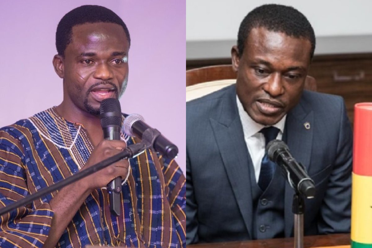 Manasseh Azure Awuni speaking on JoyNews AM Show about OSP