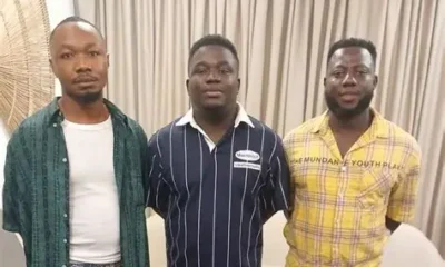 EOCO officials during announcement on cybercrime suspect Abu Trica