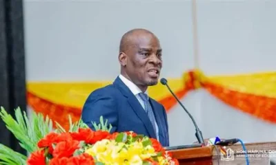 Education Minister Haruna Iddrisu speaking at Colleges of Education event