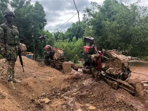 Small-scale miners task force monitoring illegal mining along the Offin River