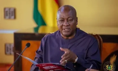 President John Dramani Mahama delivering his Christmas message