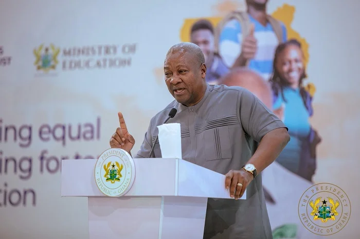 President John Mahama addressing leaders at the WHX Leaders Africa event in Accra