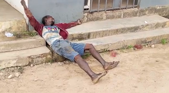 Police officers at Kasoa Walantu Junction after mob assault incident