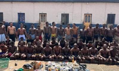 Obuasi Police officers during coordinated early-morning raids