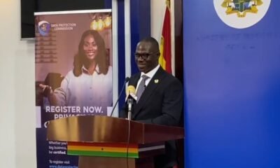Dr Arnold Kavaarpuo speaking at the launch of Data Protection Week 2026 in Accra
