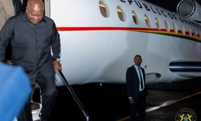President John Mahama departing Accra for official engagements abroad