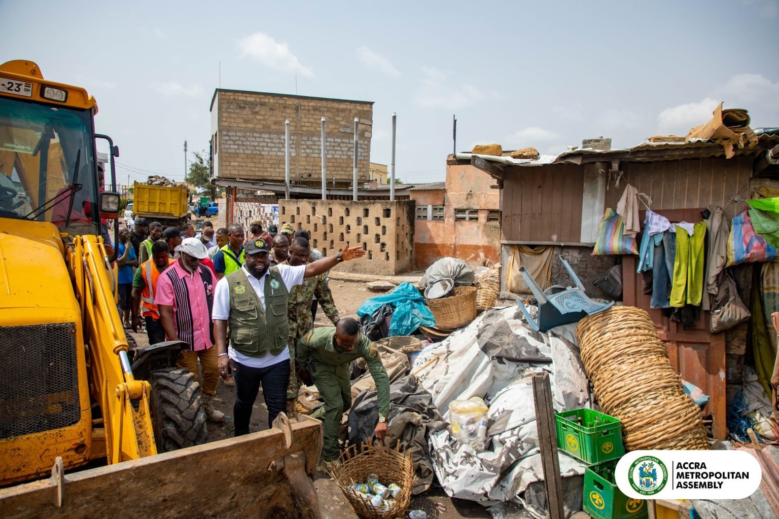 AMA task force removing unauthorised structures along major streets in Accra