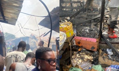 Fire outbreak behind VVIP Station at Kwame Nkrumah Circle in Accra