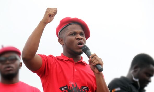 Justice Seth Aduadem Alafa addressing NDC cadres in Sandema on protecting Sammy Gyamfi