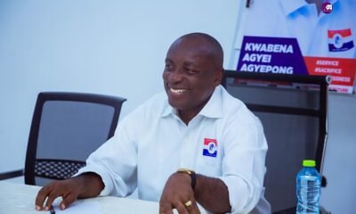 Kwabena Agyei Agyapong congratulating Dr Mahamudu Bawumia after NPP primaries