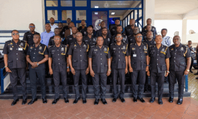 IGP Christian Tetteh Yohuno addressing police officers during a promotion ceremony