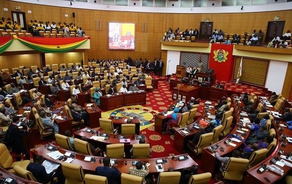 Members of Parliament debating the 24-Hour Economy Secretariat bill in Ghana