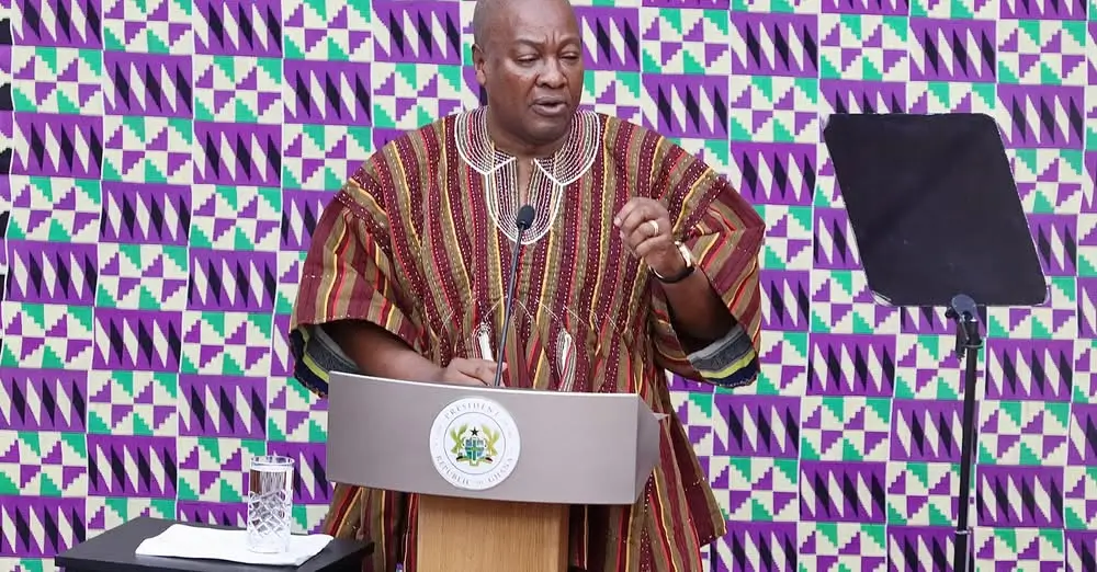 President John Dramani Mahama delivering 2026 SONA in Parliament